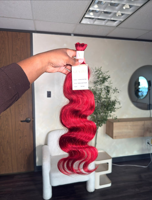 Body Wave Boho Braid Human Hair (Color #BURG | Bright Burgundy)